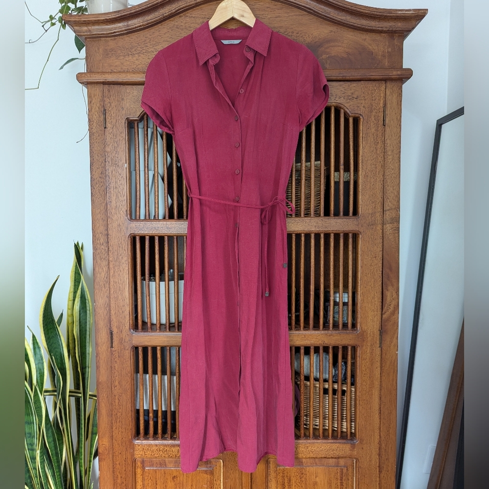 Vintage Red Shirt Dress